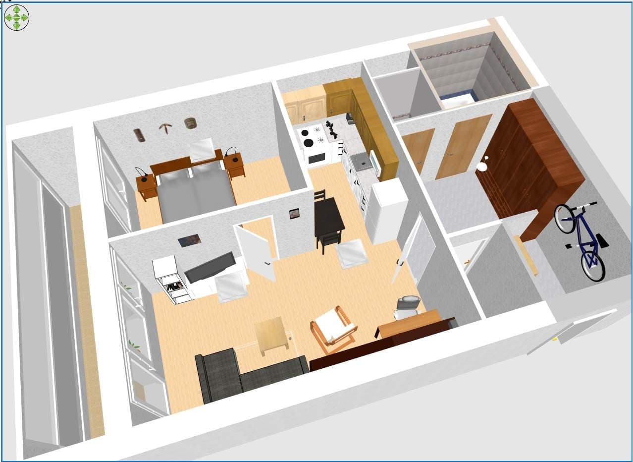 1 bedroom with open-plan kitchen flat to rent, 46 m², Bellušova, Prague, Prague 1 bedroom with open-plan kitchen flat to rent, 46 m², Bellušova, Prague, Prague