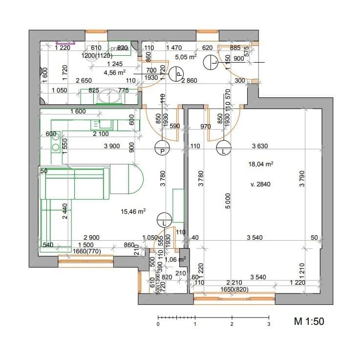1 bedroom with open-plan kitchen flat to rent, 46 m², Biskupcova, Prague, Prague 1 bedroom with open-plan kitchen flat to rent, 46 m², Biskupcova, Prague, Prague