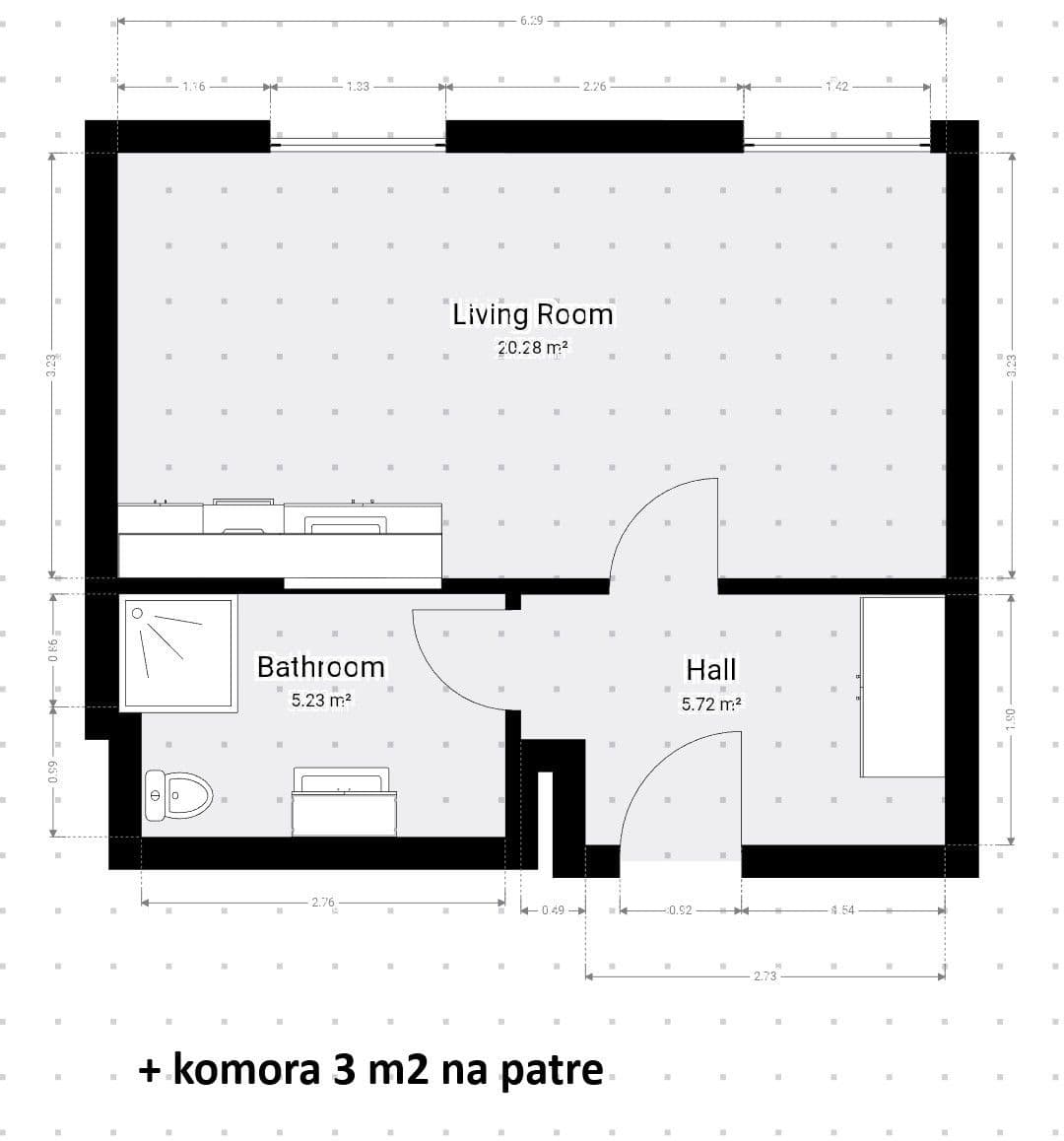 Studio flat to rent, 36 m², S. K. Neumanna, Kralupy nad Vltavou, Středočeský Region Studio flat to rent, 36 m², S. K. Neumanna, Kralupy nad Vltavou, Středočeský Region