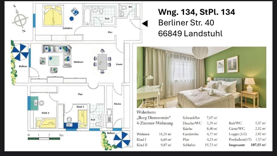 4 bedroom flat to rent, 107 m², Berliner Str. 40, Landstuhl, Rhineland-Palatinate 4 bedroom flat to rent, 107 m², Berliner Str. 40, Landstuhl, Rhineland-Palatinate