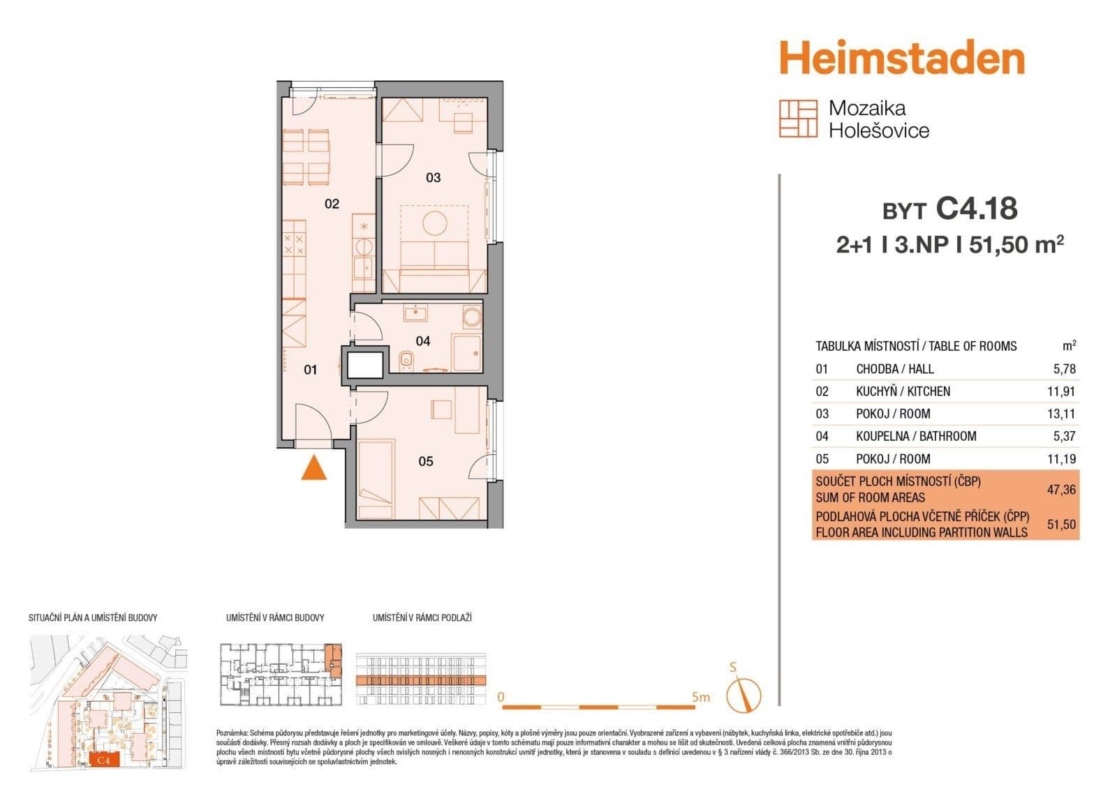 2 bedroom flat to rent, 47 m², Vrbenského, Prague, Prague 2 bedroom flat to rent, 47 m², Vrbenského, Prague, Prague