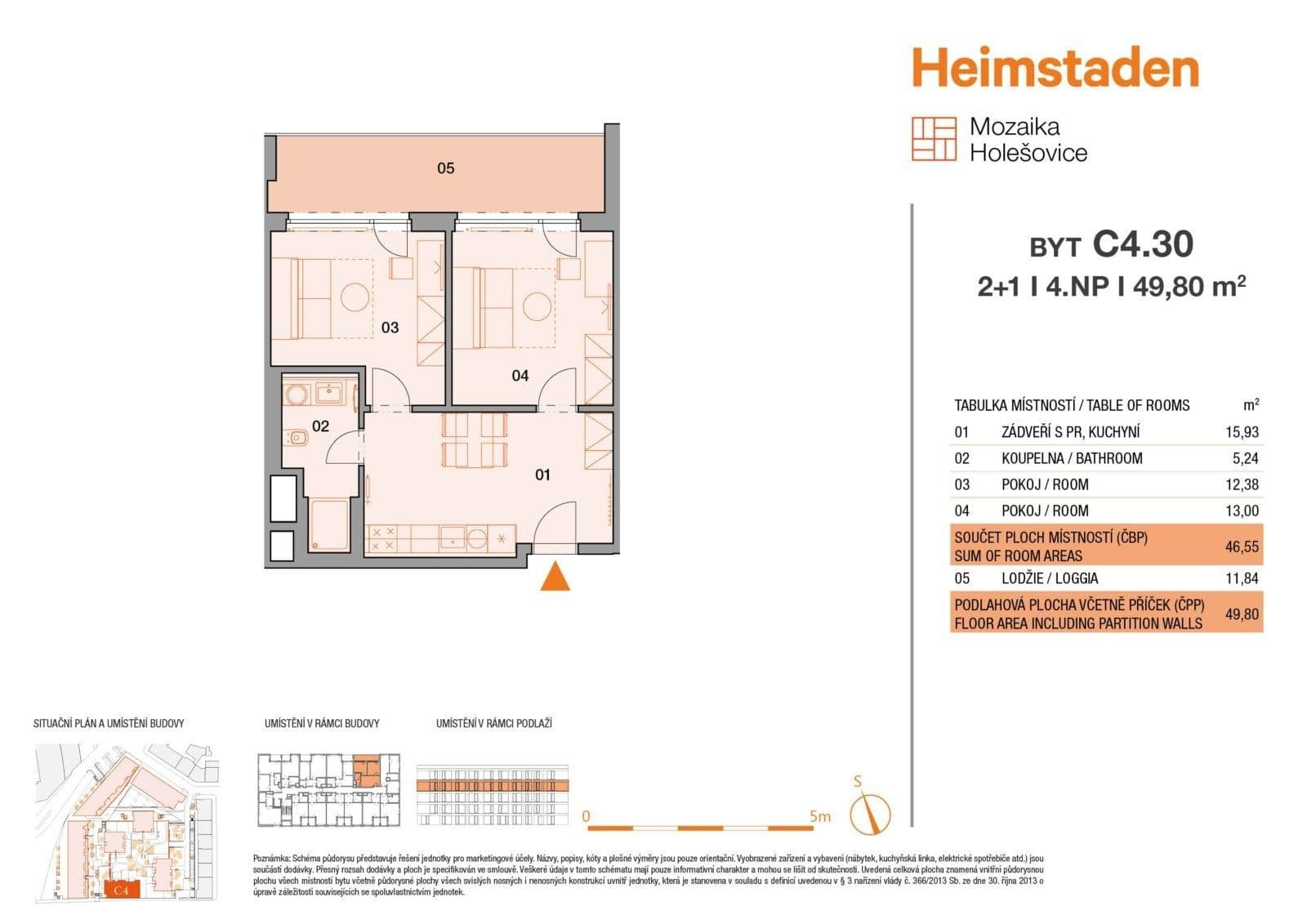 2 bedroom flat to rent, 53 m², Vrbenského, Prague, Prague 2 bedroom flat to rent, 53 m², Vrbenského, Prague, Prague