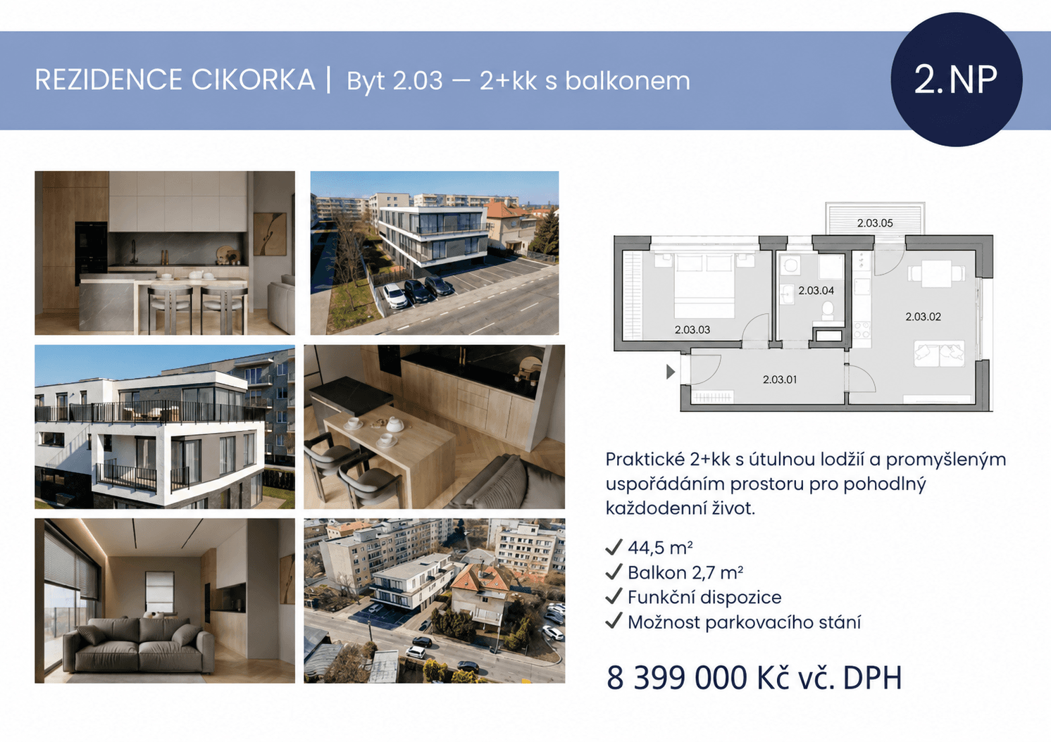 1 bedroom with open-plan kitchen flat for sale, 45 m², Na Cikorce, Prague, Prague 1 bedroom with open-plan kitchen flat for sale, 45 m², Na Cikorce, Prague, Prague