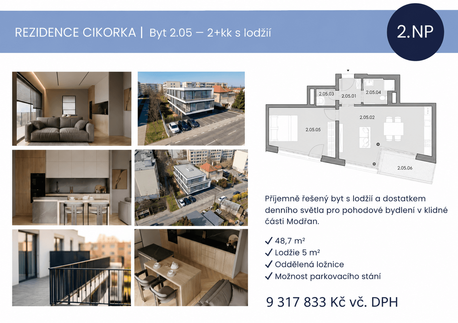 1 bedroom with open-plan kitchen flat for sale, 49 m², Na Cikorce, Prague, Prague 1 bedroom with open-plan kitchen flat for sale, 49 m², Na Cikorce, Prague, Prague