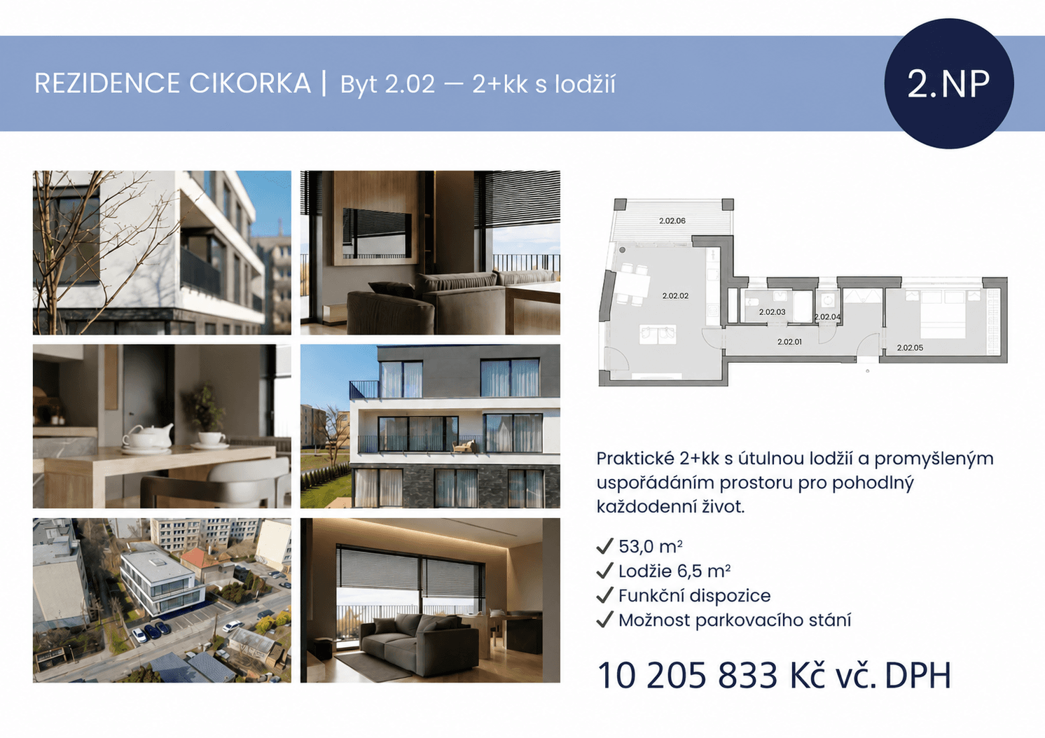 1 bedroom with open-plan kitchen flat for sale, 53 m², Na Cikorce, Prague, Prague 1 bedroom with open-plan kitchen flat for sale, 53 m², Na Cikorce, Prague, Prague