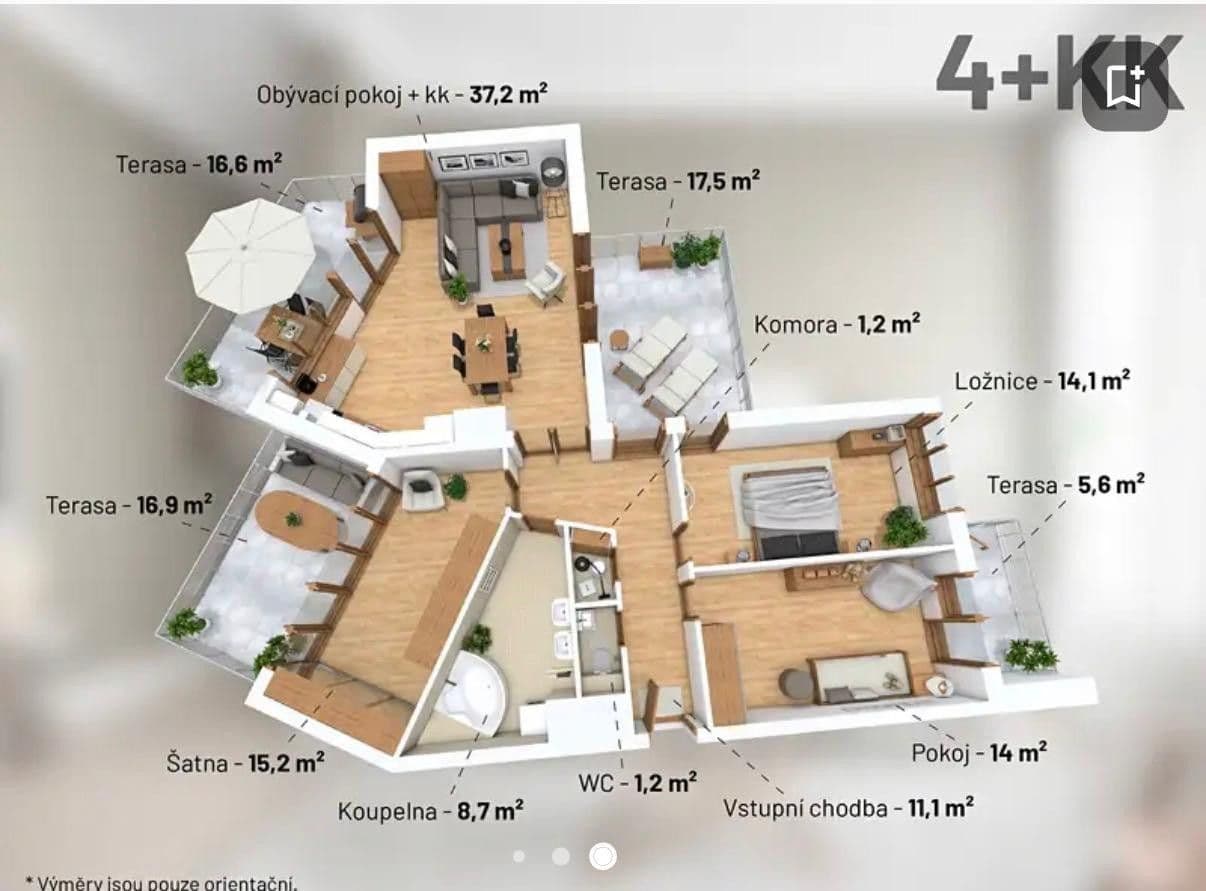 3 bedroom with open-plan kitchen flat for sale, 108 m², Smiřického, Prague, Prague 3 bedroom with open-plan kitchen flat for sale, 108 m², Smiřického, Prague, Prague