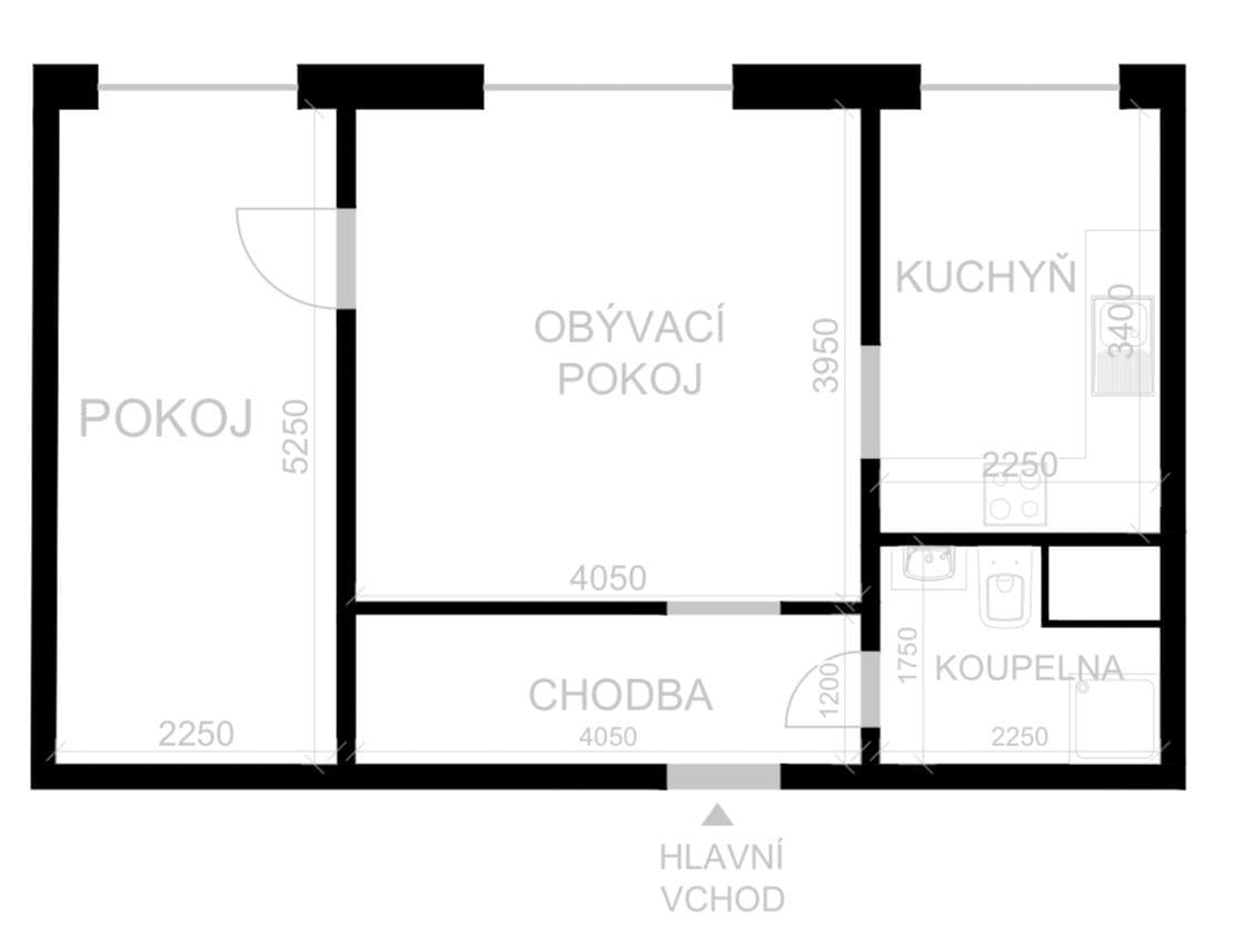 2 bedroom flat for sale, 45 m², Podlesí III, Zlín, Zlínský Region 2 bedroom flat for sale, 45 m², Podlesí III, Zlín, Zlínský Region