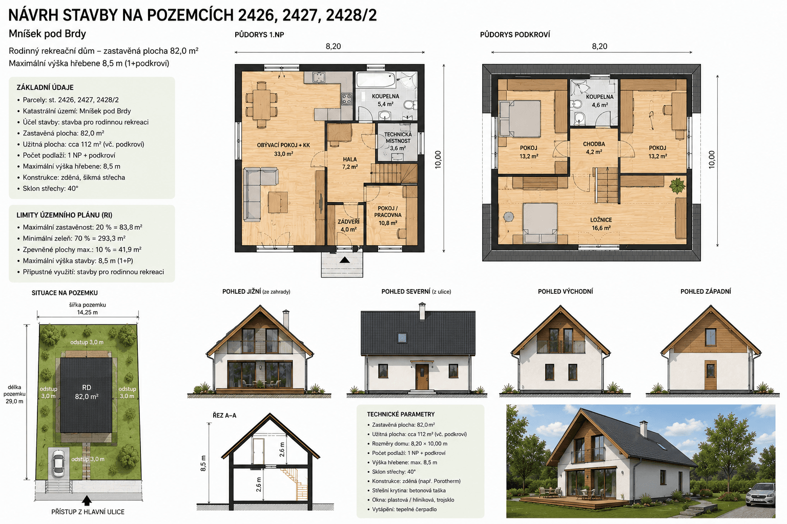 recreational property for sale, 419 m², Mníšek pod Brdy, Středočeský Region recreational property for sale, 419 m², Mníšek pod Brdy, Středočeský Region
