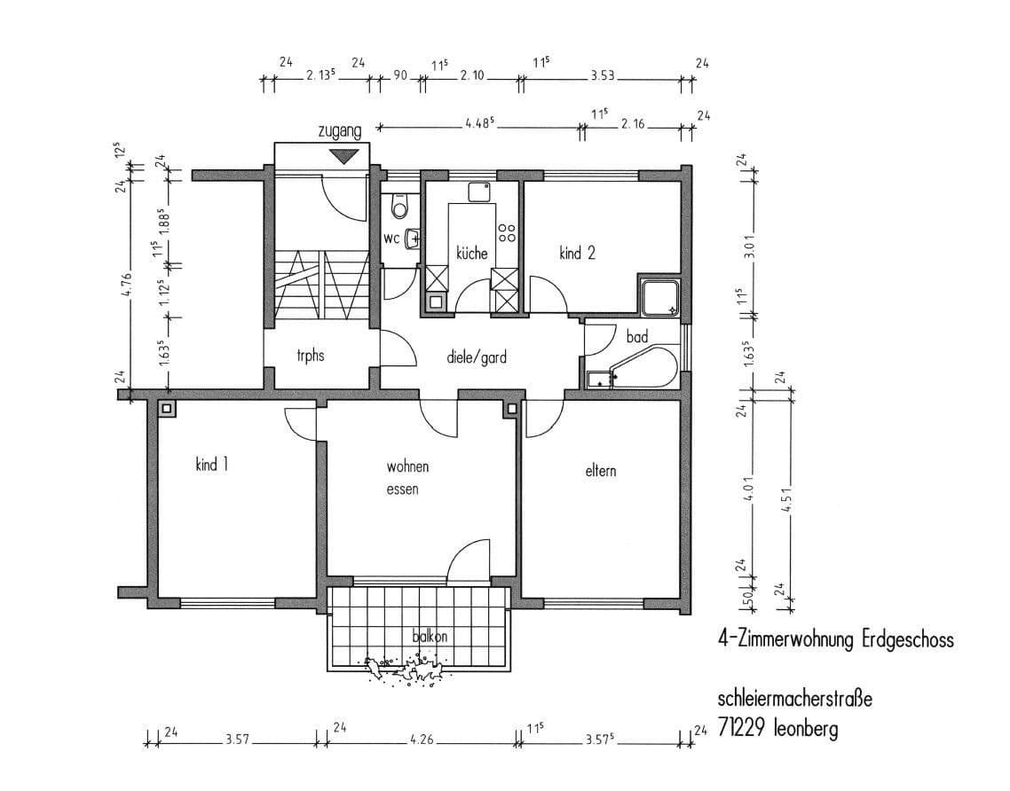 4 bedroom flat for sale, 82 m², Schleiermacherstr.28, Leonberg, Baden-Württemberg 4 bedroom flat for sale, 82 m², Schleiermacherstr.28, Leonberg, Baden-Württemberg