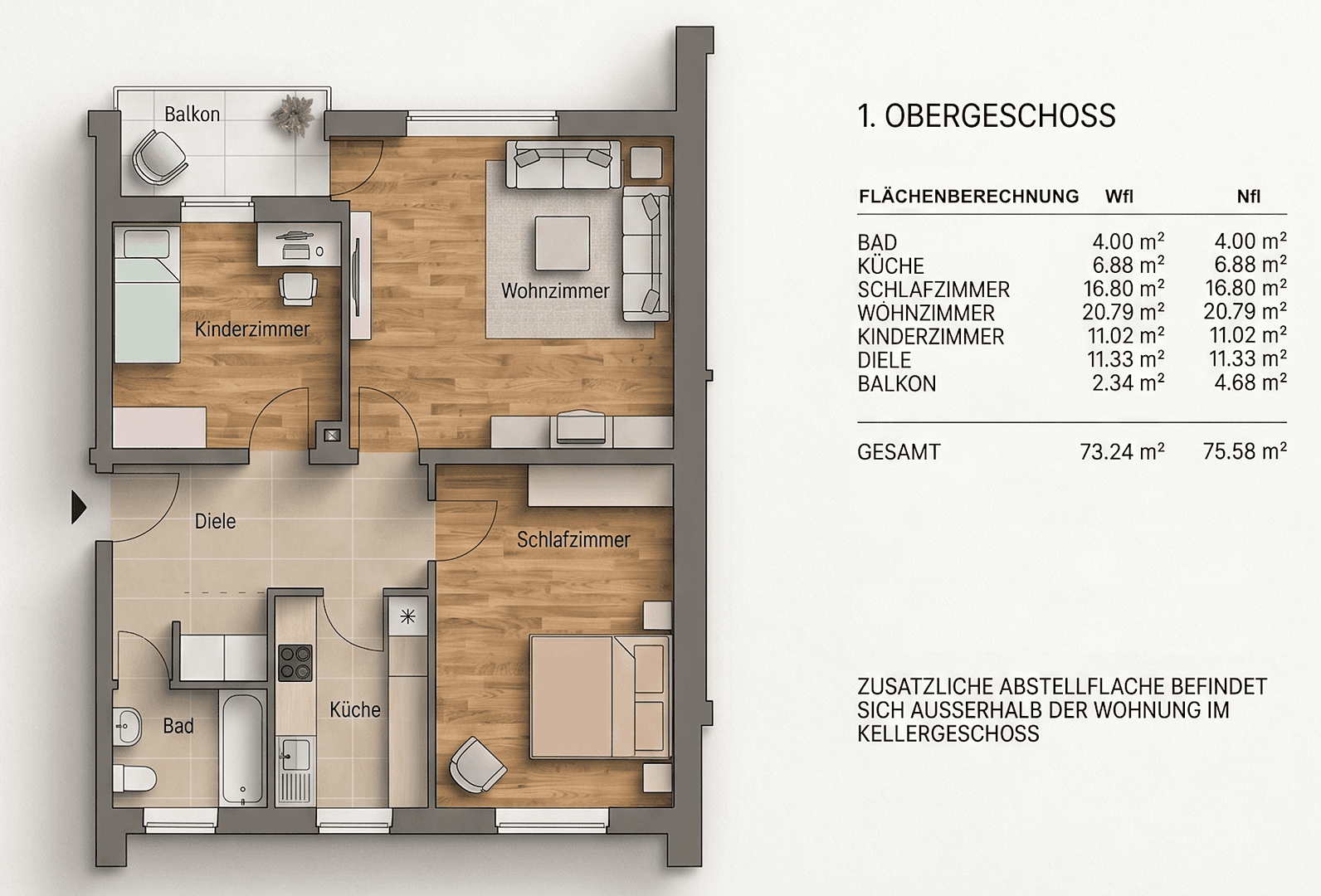 3 bedroom flat for sale, 74 m², Ottobrunn, Bavaria 3 bedroom flat for sale, 74 m², Ottobrunn, Bavaria