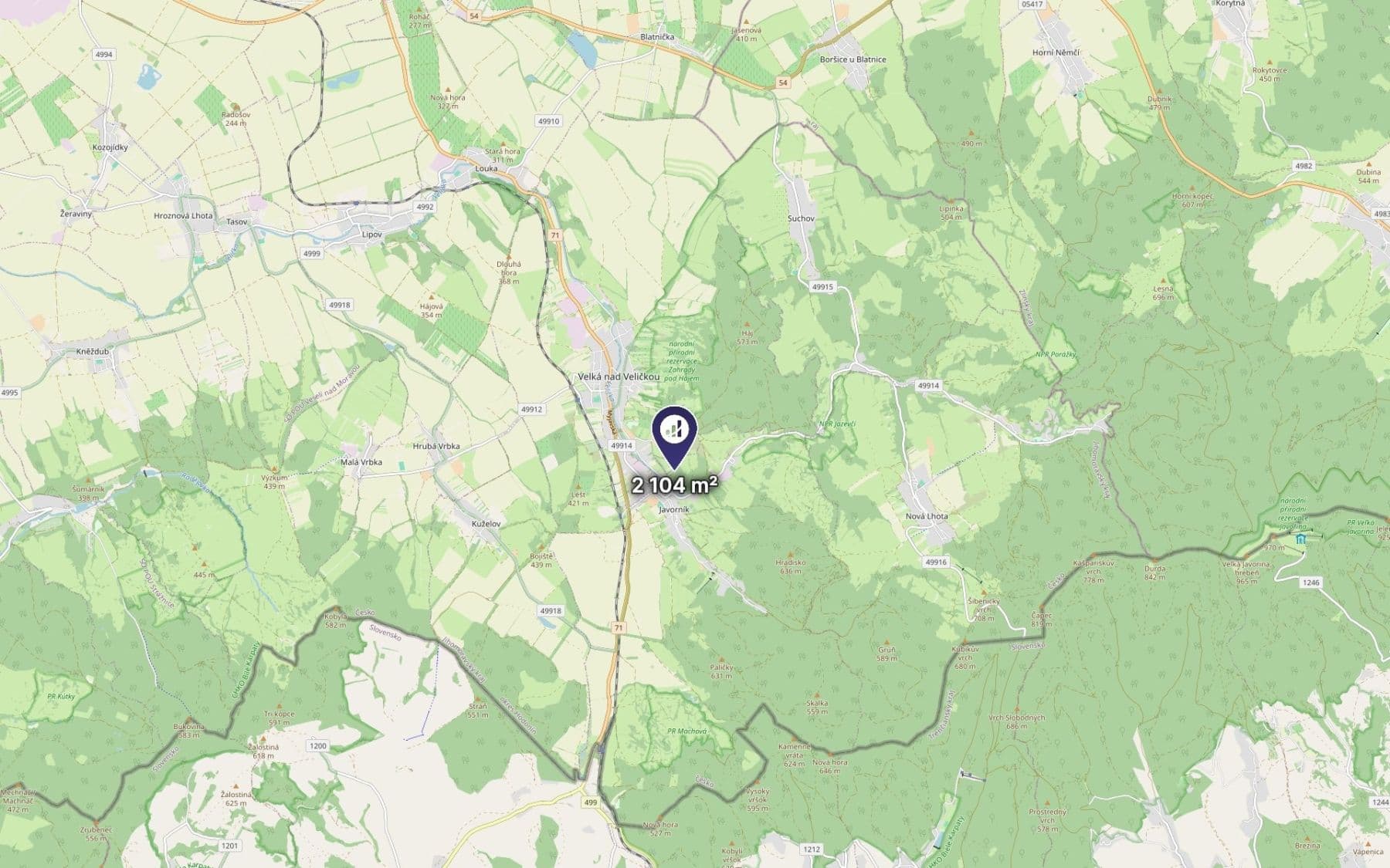 plot for sale, 1,052 m², Javorník, Jihomoravský Region plot for sale, 1,052 m², Javorník, Jihomoravský Region