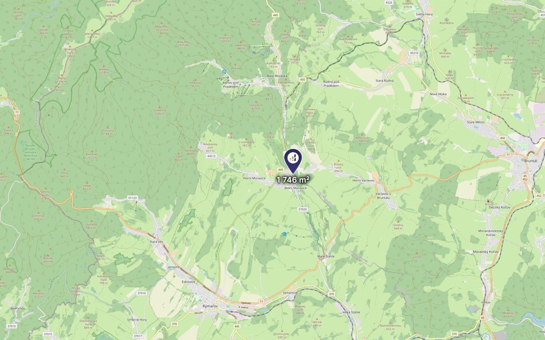 plot for sale, 1,746 m², Dolní Moravice, Moravskoslezský Region plot for sale, 1,746 m², Dolní Moravice, Moravskoslezský Region