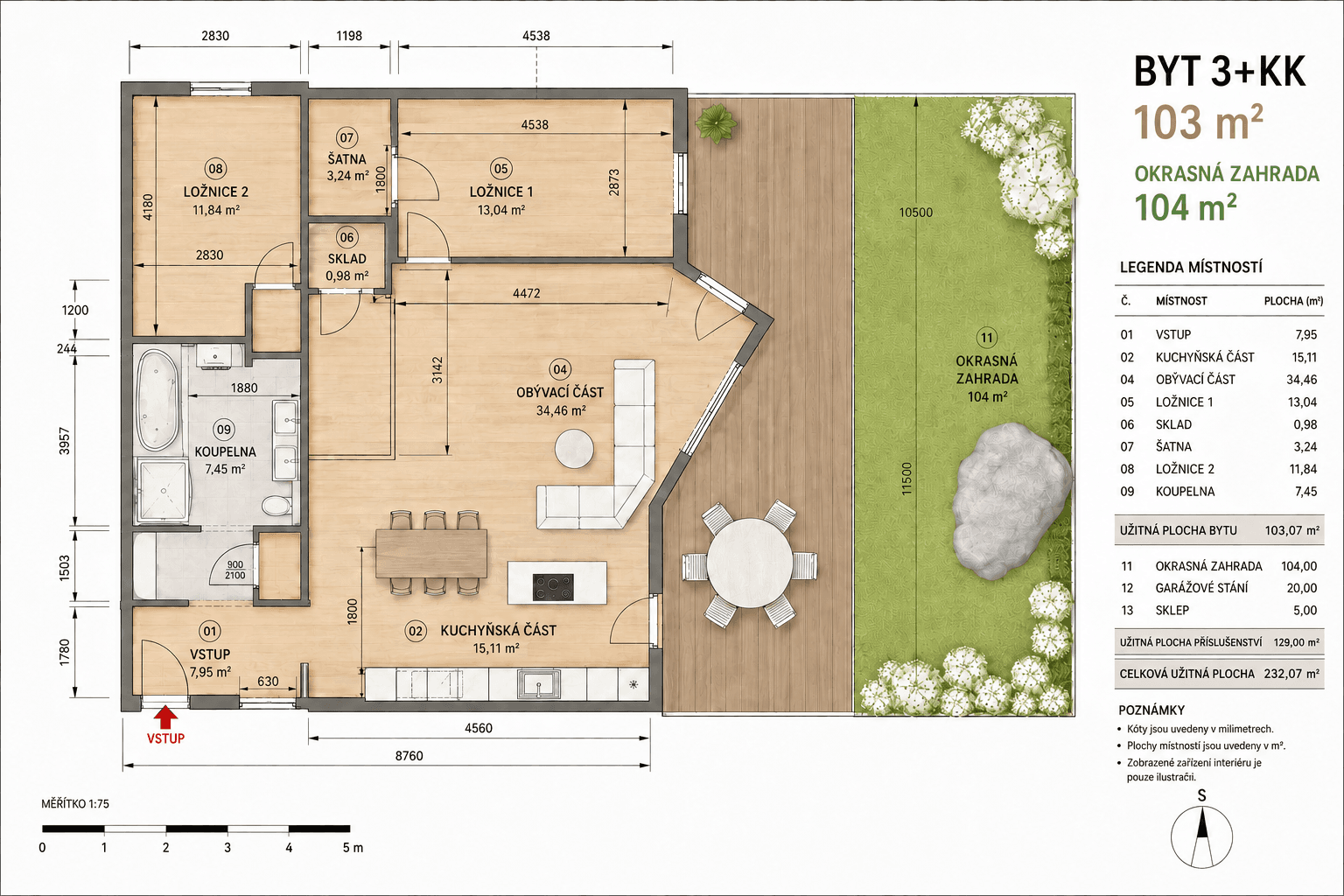 2 bedroom with open-plan kitchen flat for sale, 207 m², Na Pomezí, Prague, Prague 2 bedroom with open-plan kitchen flat for sale, 207 m², Na Pomezí, Prague, Prague