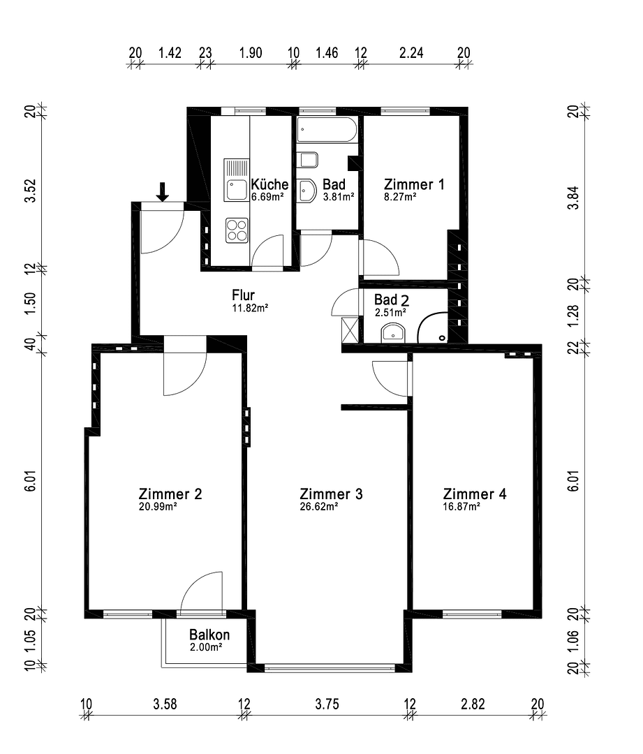 4 bedroom flat to rent, 99 m², Berlin, Berlin 4 bedroom flat to rent, 99 m², Berlin, Berlin