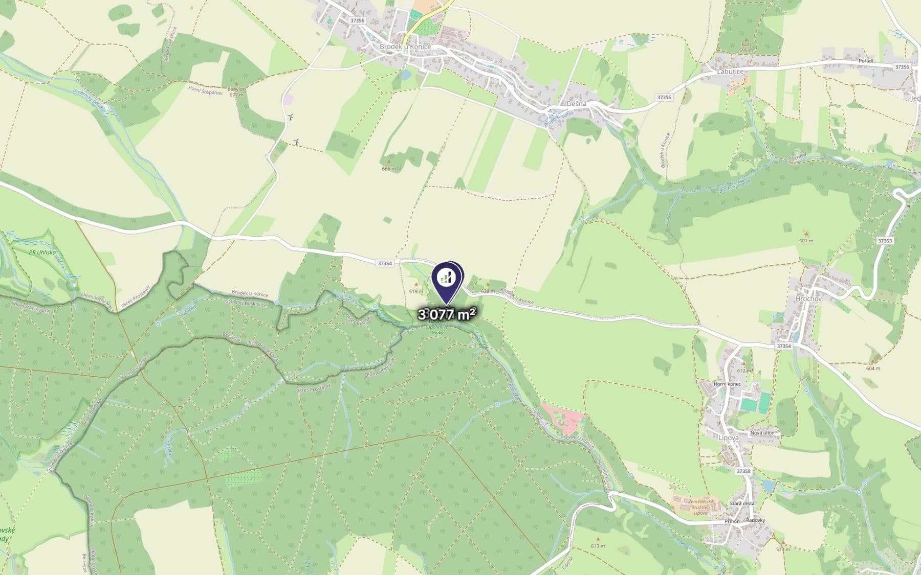 plot for sale, 1,338 m², Lipová, Olomoucký Region plot for sale, 1,338 m², Lipová, Olomoucký Region
