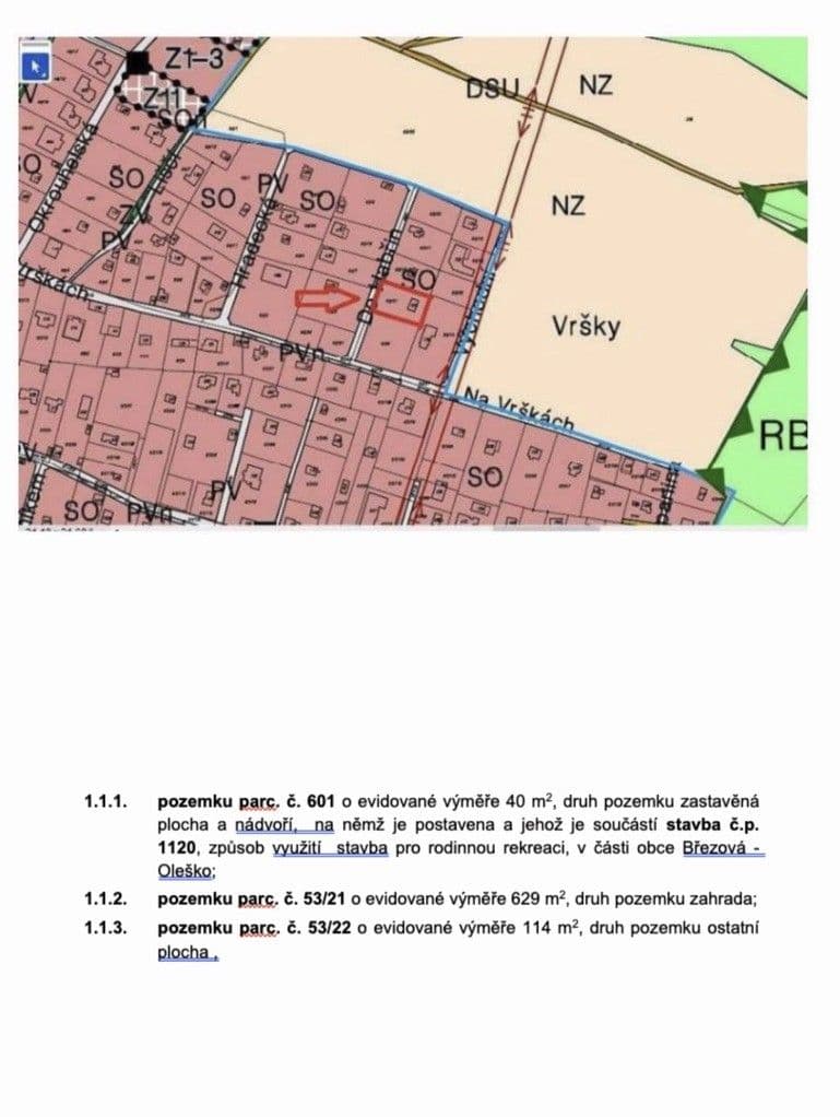plot for sale, 783 m², Březová-Oleško, Středočeský Region plot for sale, 783 m², Březová-Oleško, Středočeský Region