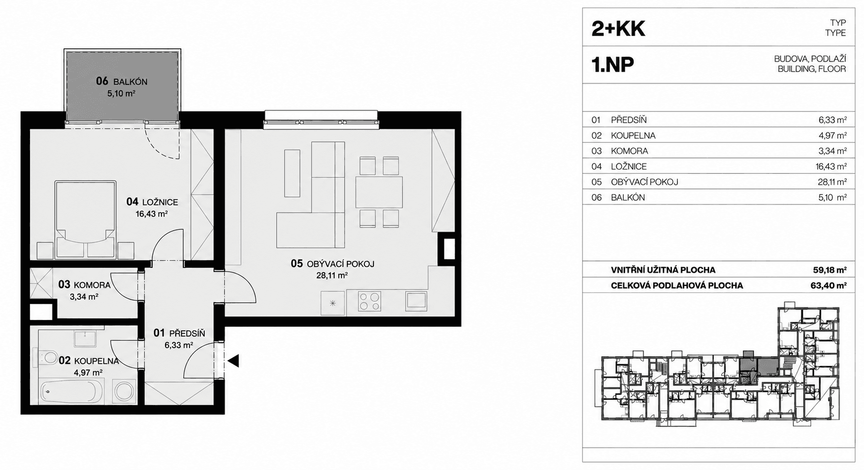 1 bedroom with open-plan kitchen flat to rent, 59 m², Divíškové, Prague, Prague 1 bedroom with open-plan kitchen flat to rent, 59 m², Divíškové, Prague, Prague