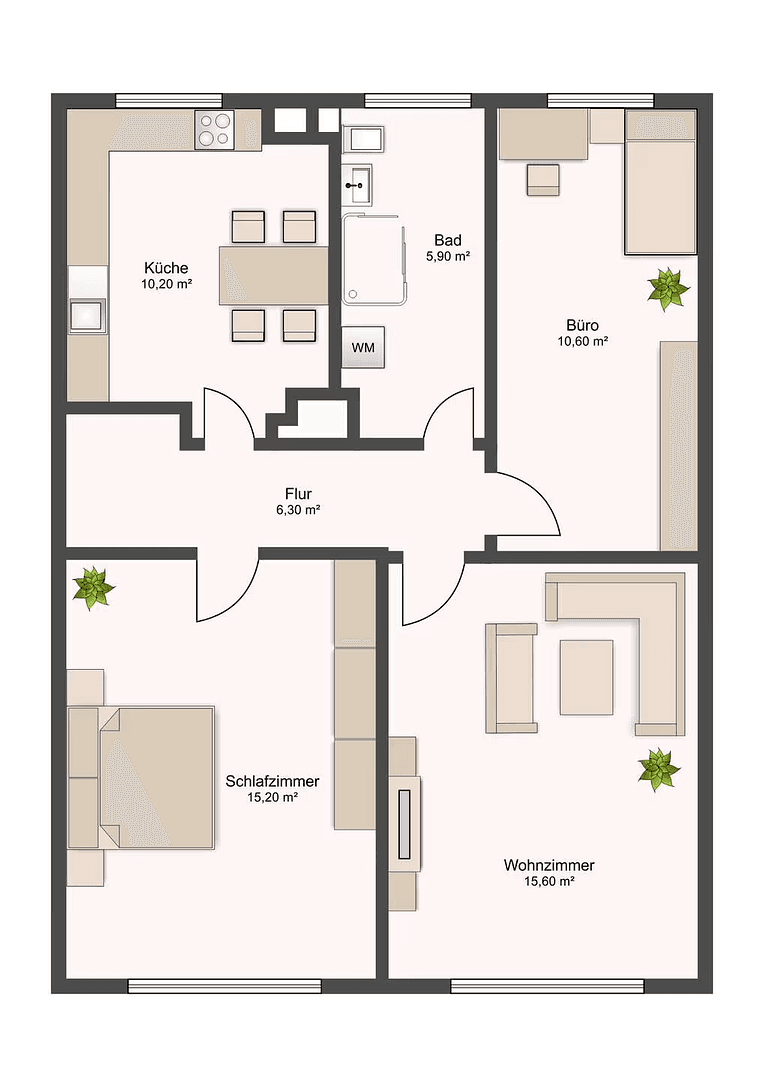 3 bedroom flat for sale, 64 m², Am Wasserturm 2, Rötha, Saxony 3 bedroom flat for sale, 64 m², Am Wasserturm 2, Rötha, Saxony