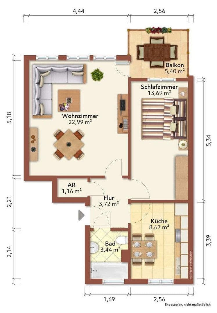 2 bedroom flat to rent, 57 m², Bremen, Bremen 2 bedroom flat to rent, 57 m², Bremen, Bremen