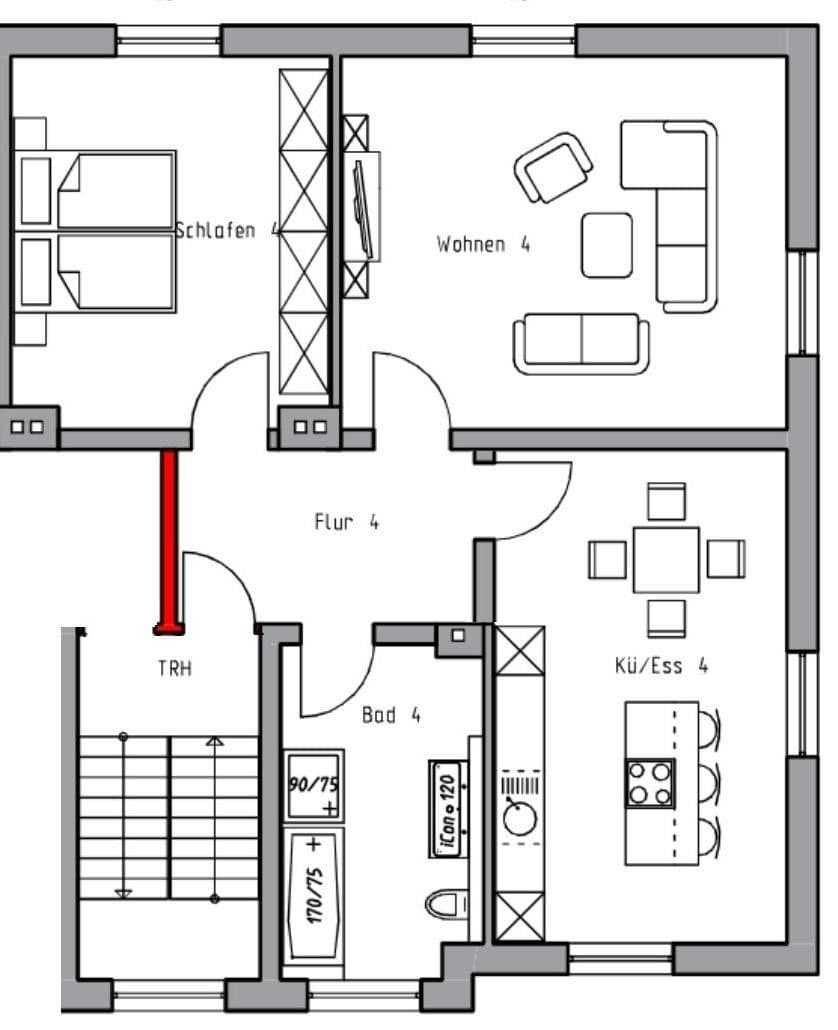 1 bedroom with open-plan kitchen flat to rent, 90 m², Bismarckstr. 5, Grünberg, Hesse 1 bedroom with open-plan kitchen flat to rent, 90 m², Bismarckstr. 5, Grünberg, Hesse