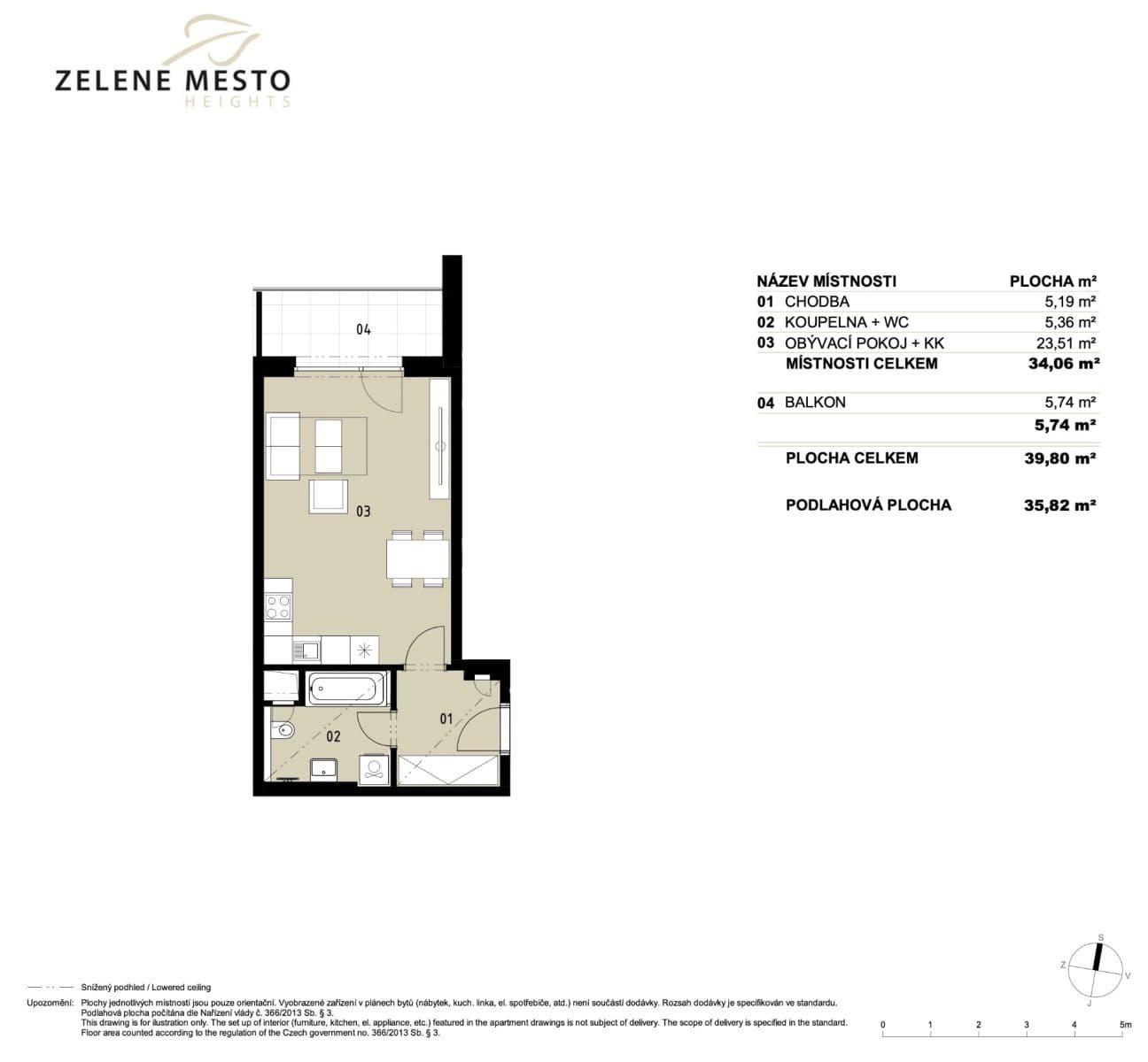Studio flat to rent, 40 m², V Třešňovce, Prague, Prague Studio flat to rent, 40 m², V Třešňovce, Prague, Prague