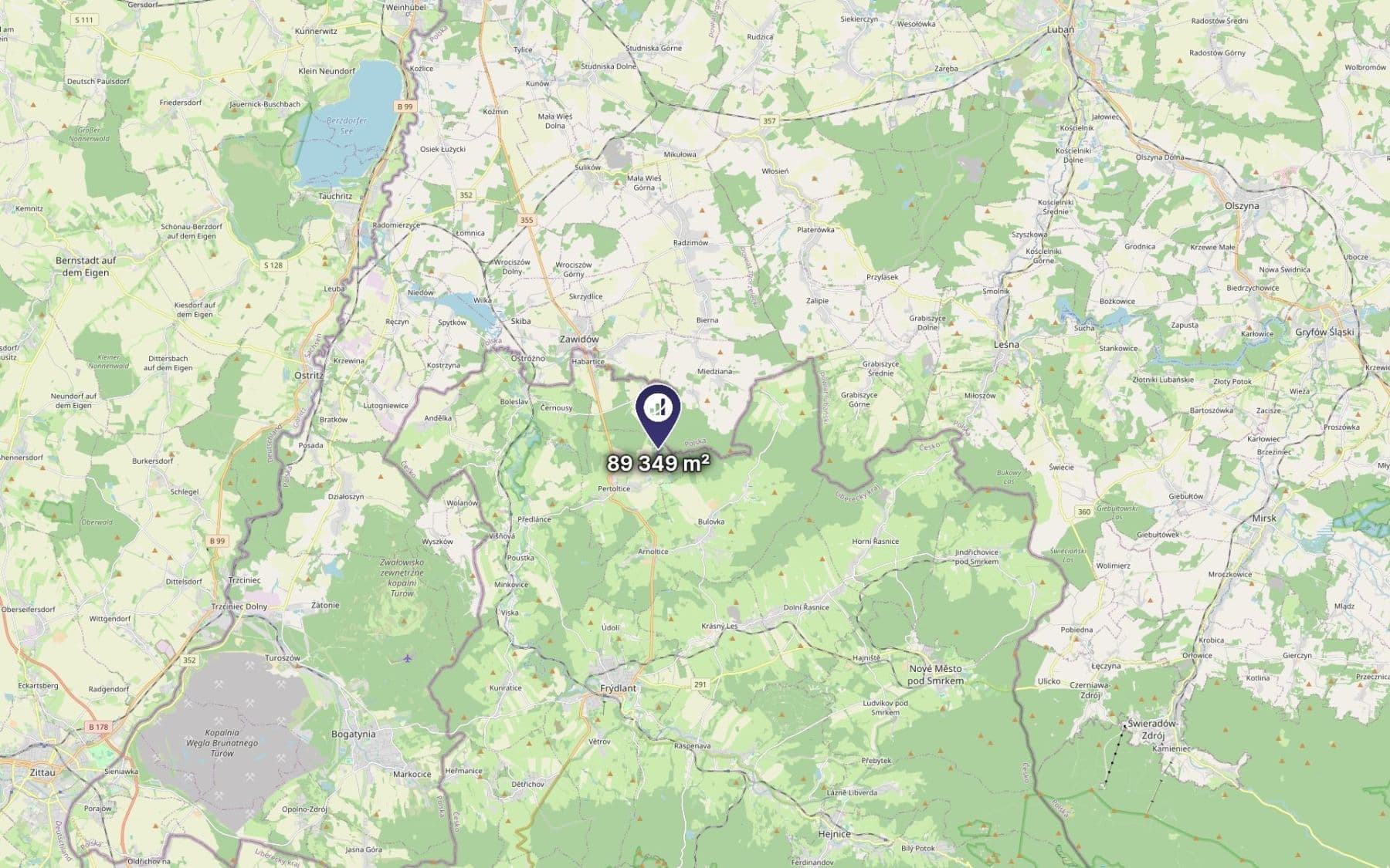 plot for sale, 89,349 m², Pertoltice, Liberecký Region plot for sale, 89,349 m², Pertoltice, Liberecký Region