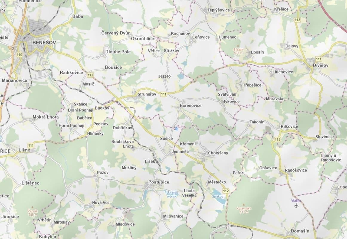 plot for sale, 8,431 m², Postupice, Středočeský Region plot for sale, 8,431 m², Postupice, Středočeský Region