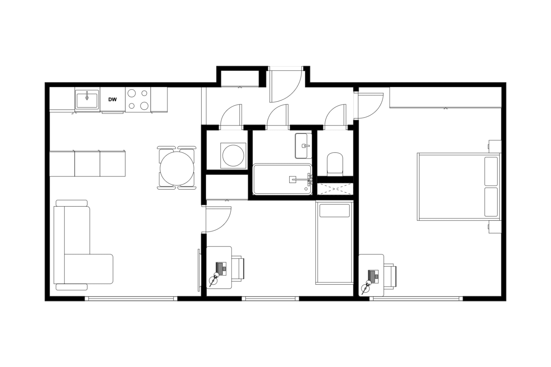 2 bedroom with open-plan kitchen flat for sale, 55 m², Struhařovská, Prague, Prague 2 bedroom with open-plan kitchen flat for sale, 55 m², Struhařovská, Prague, Prague