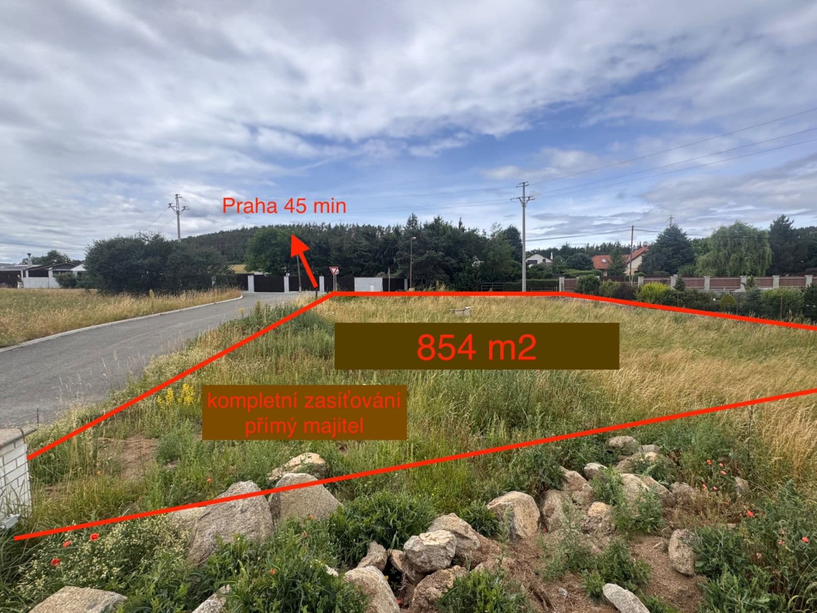 plot for sale, 854 m², Čím, Středočeský Region plot for sale, 854 m², Čím, Středočeský Region
