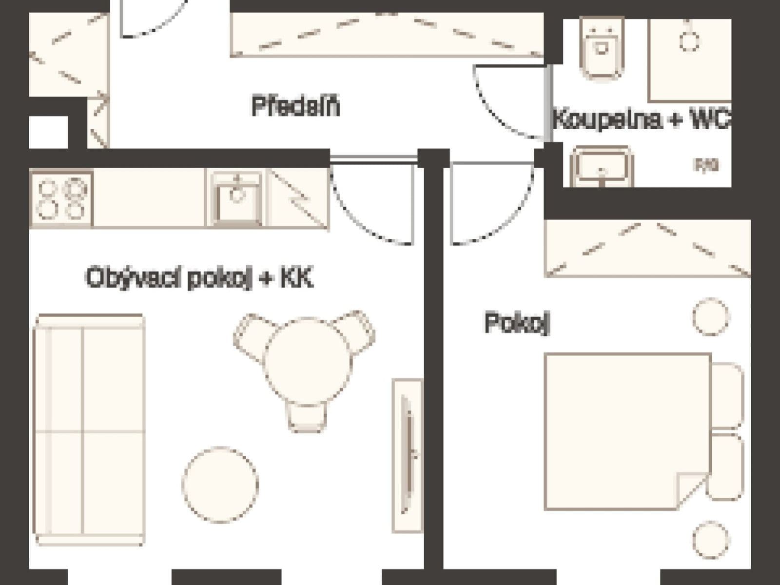 1 bedroom with open-plan kitchen flat to rent, 41 m², Sázavská, Prague, Prague 1 bedroom with open-plan kitchen flat to rent, 41 m², Sázavská, Prague, Prague