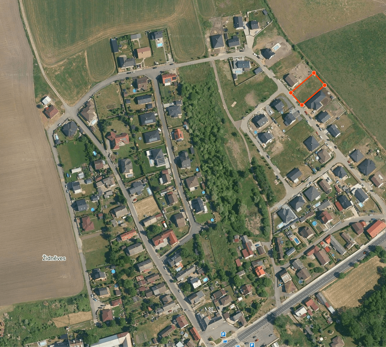 plot for sale, 812 m², Židněves, Středočeský Region plot for sale, 812 m², Židněves, Středočeský Region
