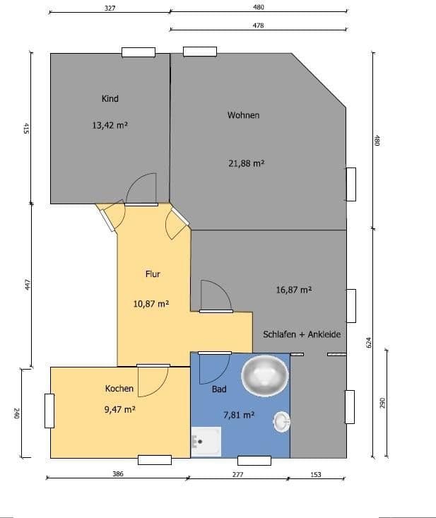 3 bedroom flat to rent, 85 m², Lange Straße 2, Zwickau, Saxony 3 bedroom flat to rent, 85 m², Lange Straße 2, Zwickau, Saxony