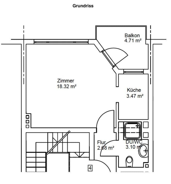 1 bedroom flat to rent, 29 m², Rembertiring 41, Bremen, Bremen 1 bedroom flat to rent, 29 m², Rembertiring 41, Bremen, Bremen