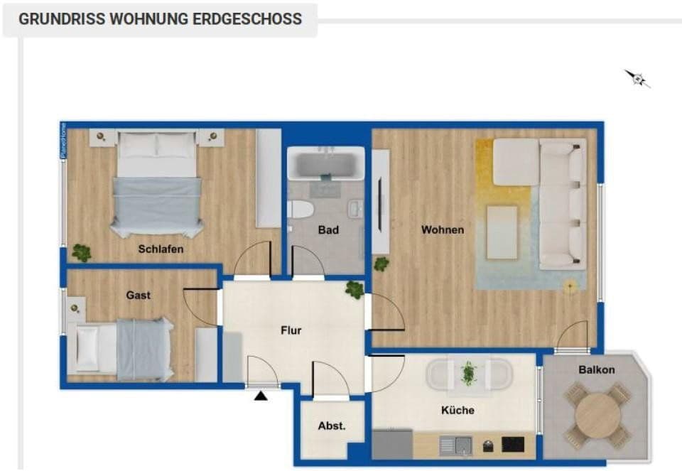 3 bedroom flat to rent, 74 m², Am Mahlbusen 4, Bernau, Brandenburg 3 bedroom flat to rent, 74 m², Am Mahlbusen 4, Bernau, Brandenburg