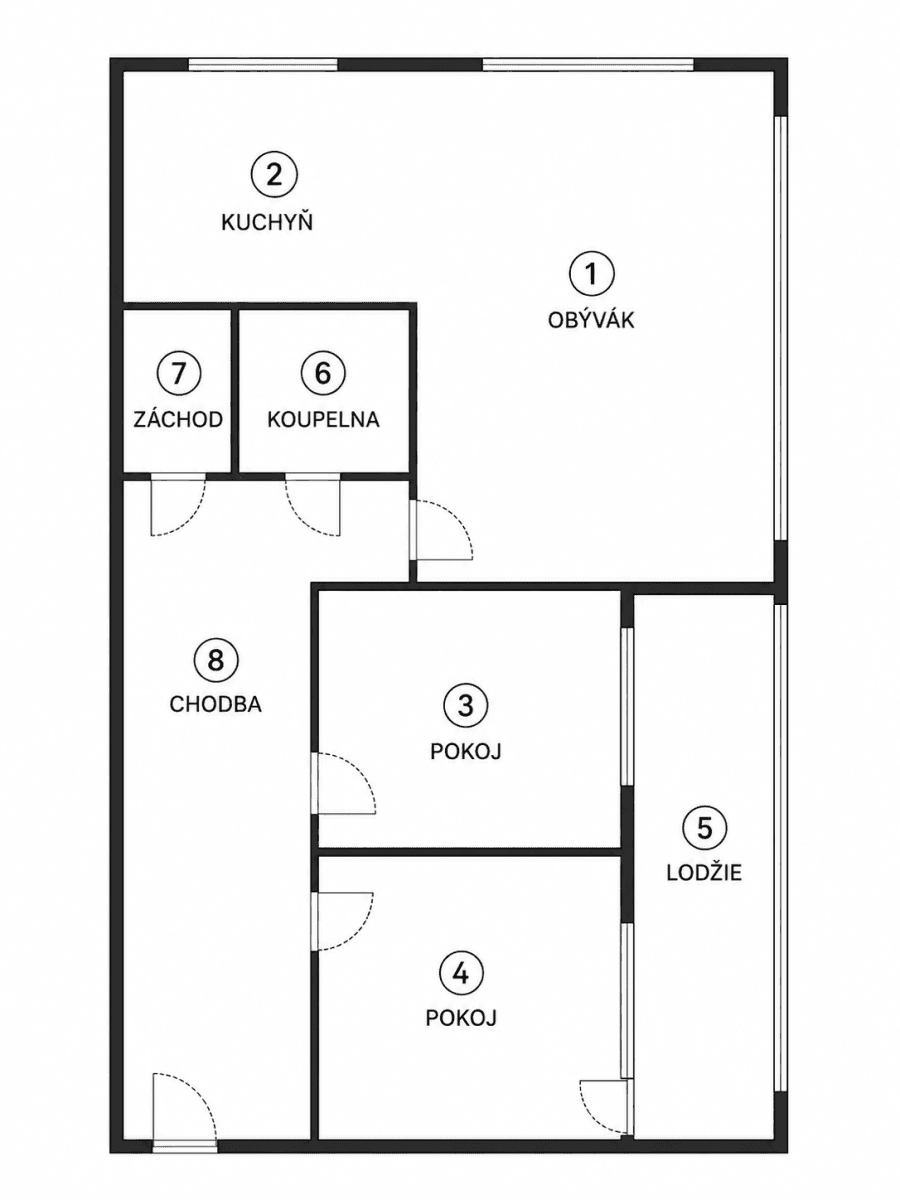 2 bedroom with open-plan kitchen flat for sale, 61 m², Kukučínova, Prague, Prague 2 bedroom with open-plan kitchen flat for sale, 61 m², Kukučínova, Prague, Prague