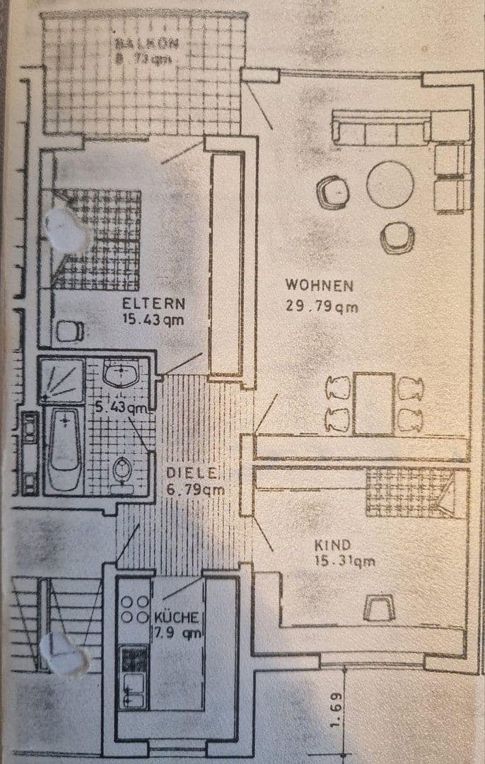 3 bedroom flat to rent, 85 m², Hemsbach, Baden-Württemberg 3 bedroom flat to rent, 85 m², Hemsbach, Baden-Württemberg