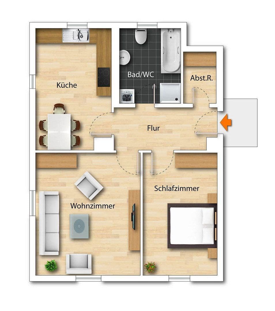 2 bedroom flat to rent, 67 m², Chemnitzer Straße 30b, Chemnitz, Saxony 2 bedroom flat to rent, 67 m², Chemnitzer Straße 30b, Chemnitz, Saxony