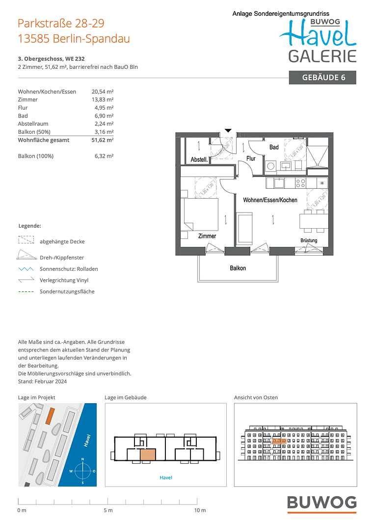2 bedroom flat to rent, 52 m², Parkstraße 28, Berlin Spandau, Berlin 2 bedroom flat to rent, 52 m², Parkstraße 28, Berlin Spandau, Berlin