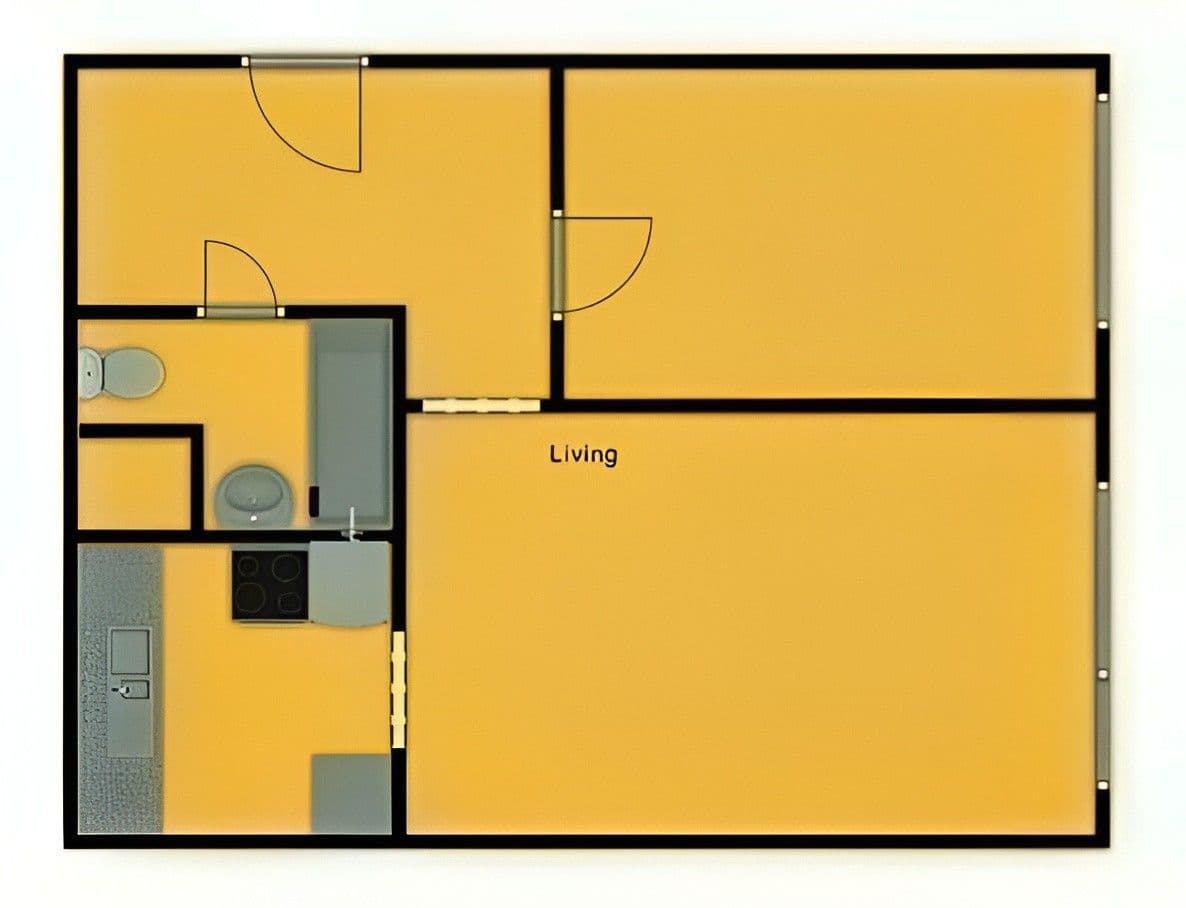 1 bedroom with open-plan kitchen flat for sale, 42 m², Kostřínská, Prague, Prague 1 bedroom with open-plan kitchen flat for sale, 42 m², Kostřínská, Prague, Prague