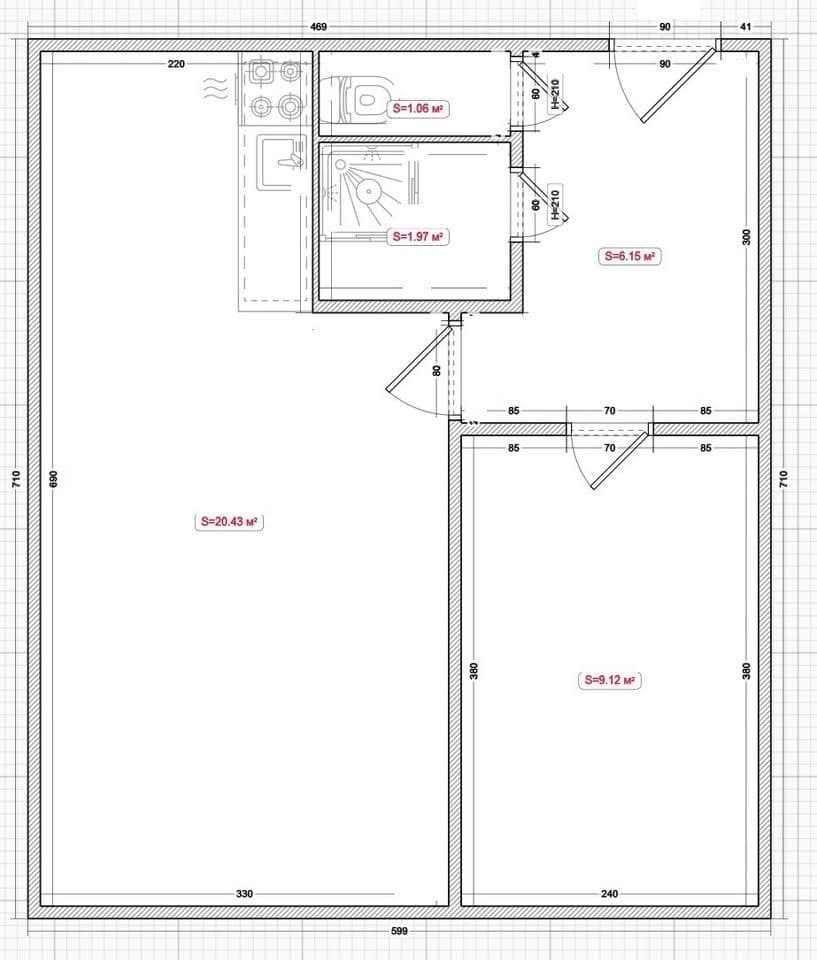 1 bedroom with open-plan kitchen flat for sale, 40 m², Nezvalova, Litoměřice, Ústecký Region 1 bedroom with open-plan kitchen flat for sale, 40 m², Nezvalova, Litoměřice, Ústecký Region