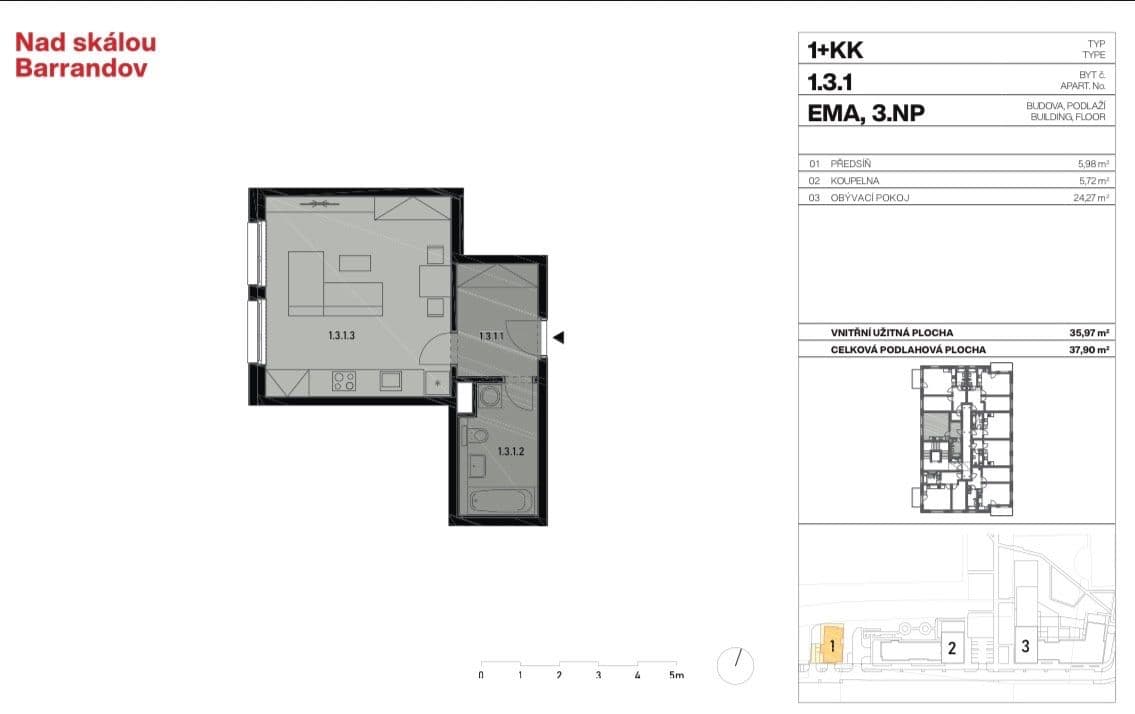 Studio flat to rent, 38 m², Divíškové, Prague, Prague Studio flat to rent, 38 m², Divíškové, Prague, Prague