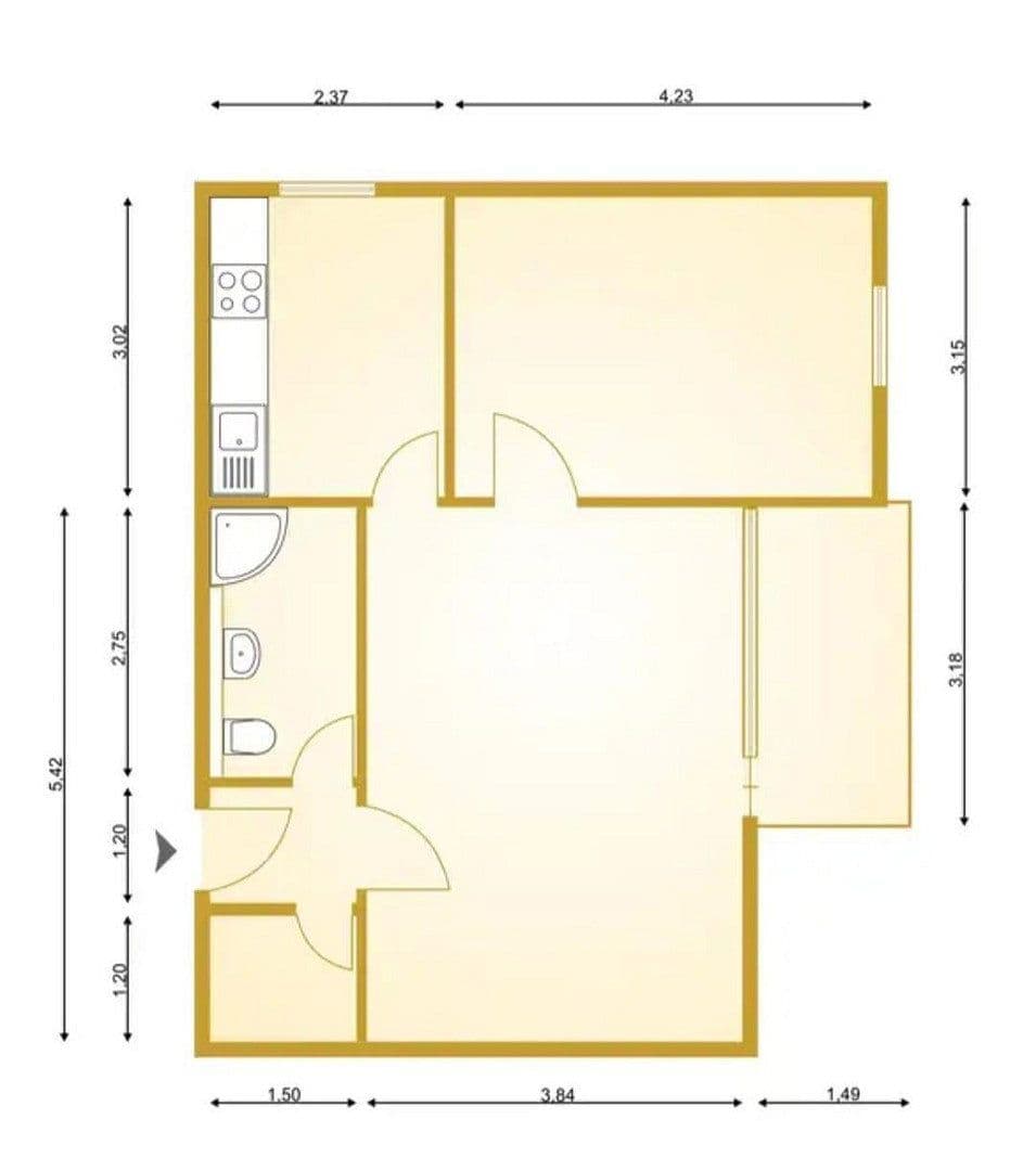 2 bedroom flat for sale, 54 m², Brinkholt 17, Langenhagen, Lower Saxony 2 bedroom flat for sale, 54 m², Brinkholt 17, Langenhagen, Lower Saxony