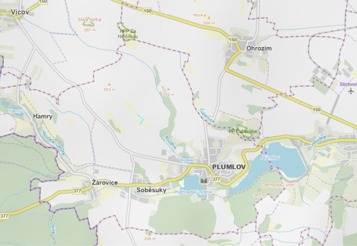 plot for sale, 2,255 m², Plumlov, Olomoucký Region plot for sale, 2,255 m², Plumlov, Olomoucký Region