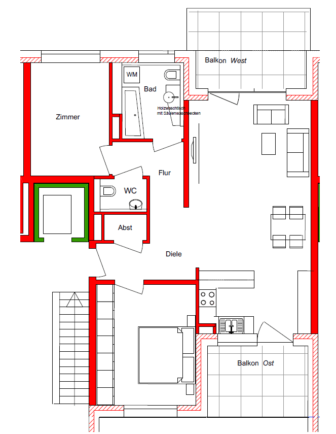 3 bedroom flat to rent, 88 m², Remseck, Baden-Württemberg 3 bedroom flat to rent, 88 m², Remseck, Baden-Württemberg