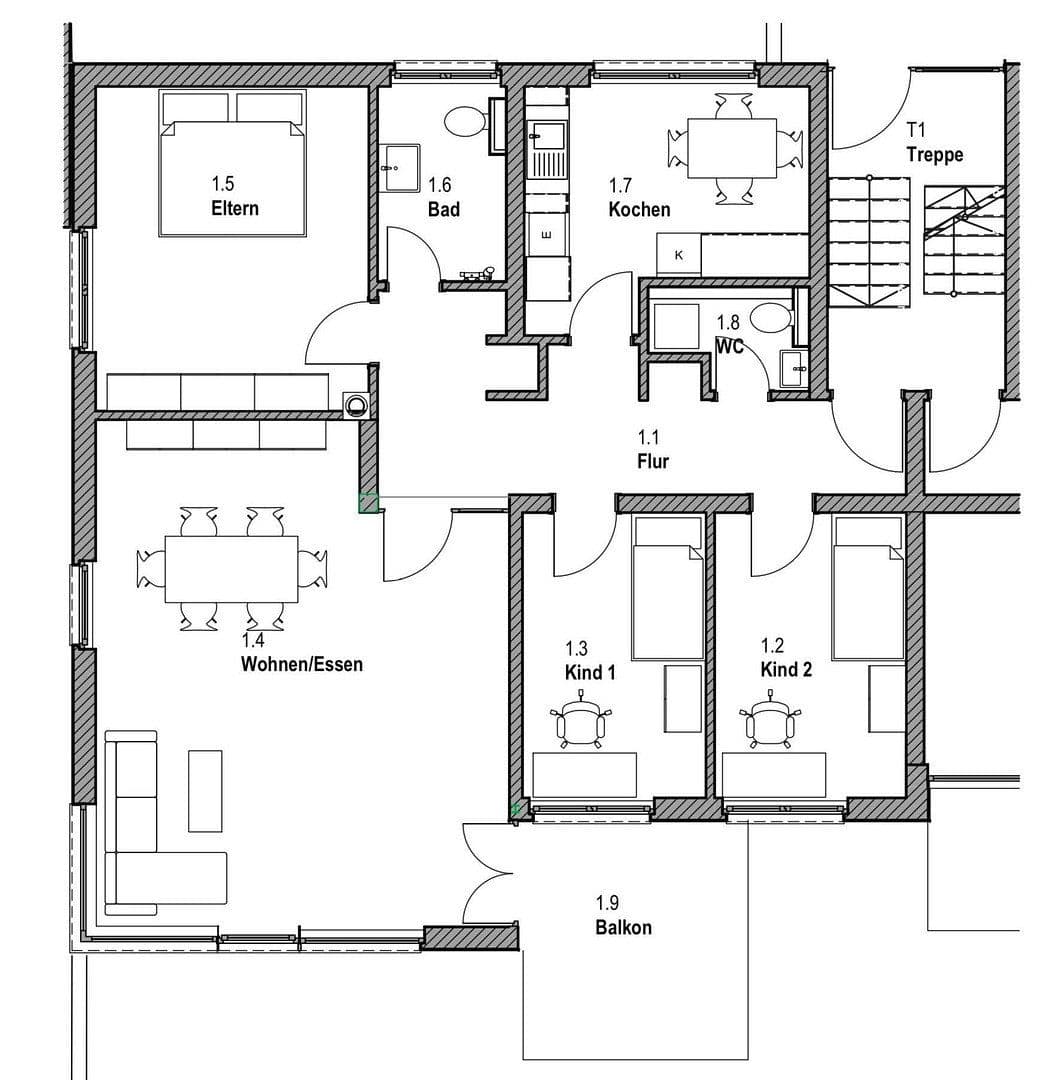 4 bedroom flat to rent, 112 m², Gerbrunn, Bavaria 4 bedroom flat to rent, 112 m², Gerbrunn, Bavaria