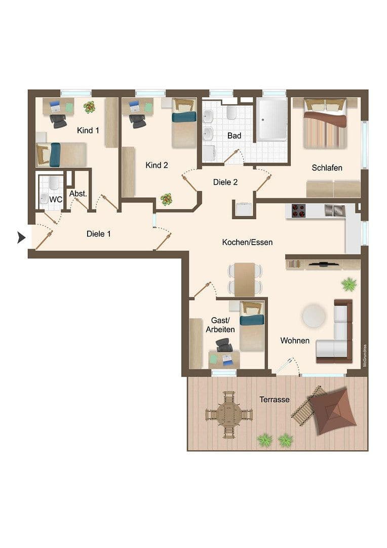 5 bedroom flat to rent, 119 m², An der Post 13, Weinböhla, Saxony 5 bedroom flat to rent, 119 m², An der Post 13, Weinböhla, Saxony