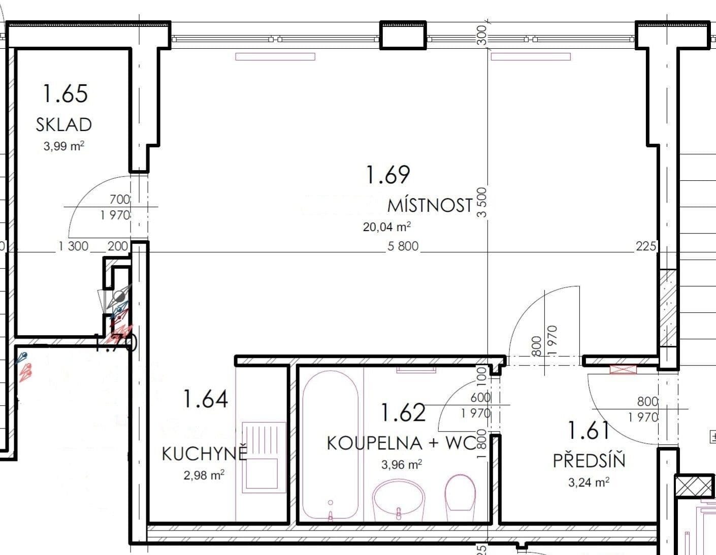 Studio flat to rent, 34 m², Mráčkova, Prague, Prague Studio flat to rent, 34 m², Mráčkova, Prague, Prague
