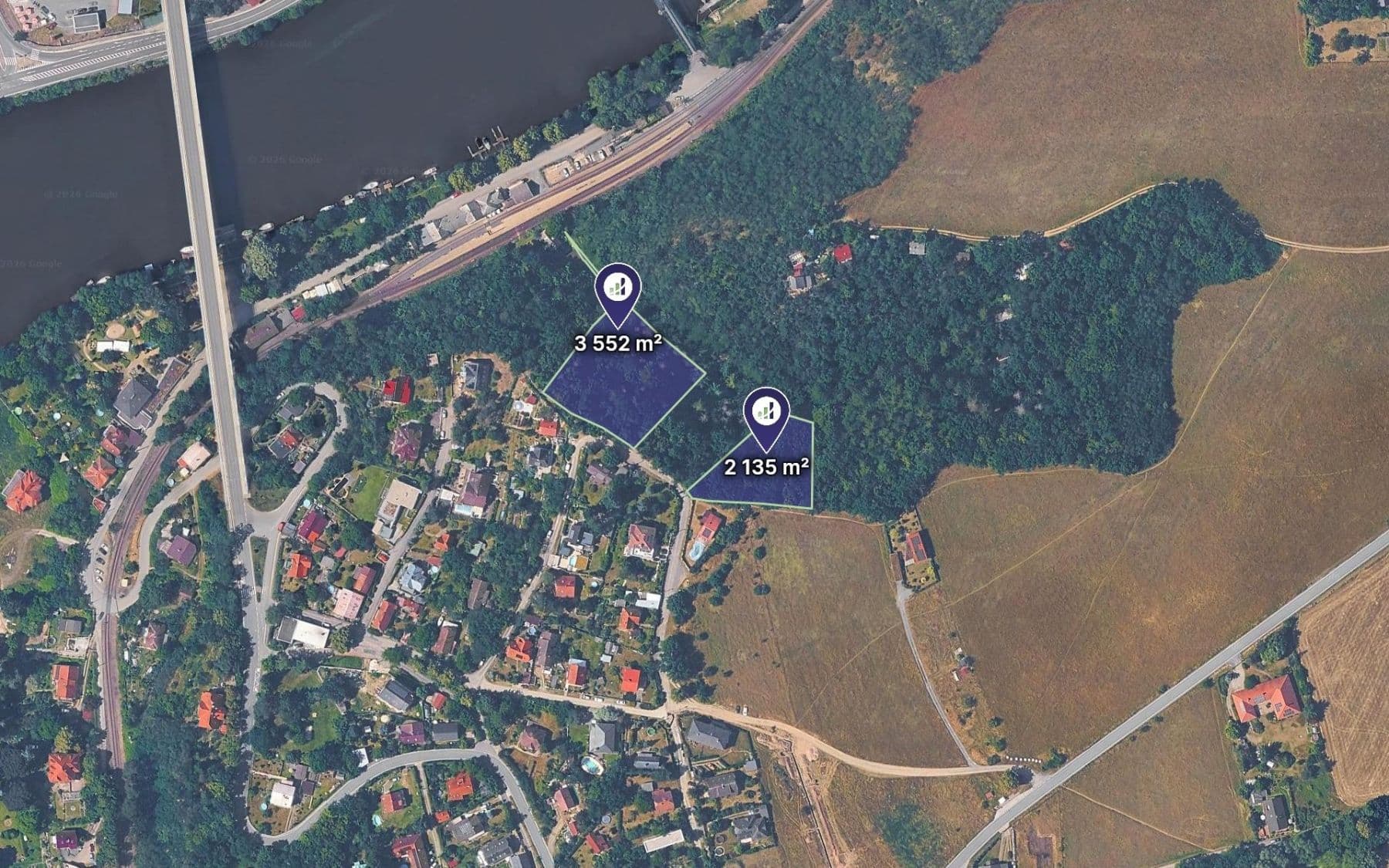 plot for sale, 5,687 m², Davle, Středočeský Region plot for sale, 5,687 m², Davle, Středočeský Region
