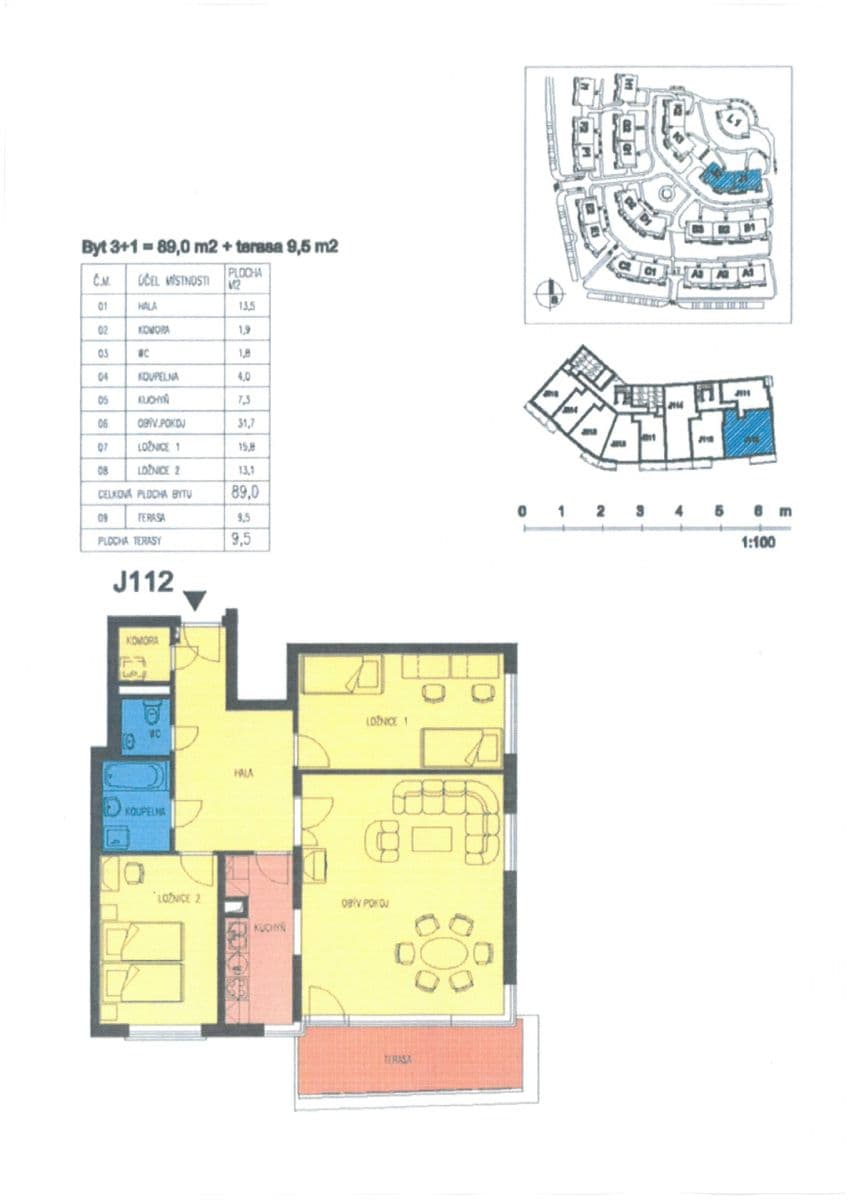 2 bedroom with open-plan kitchen flat to rent, 89 m², Symfonická, Prague, Prague 2 bedroom with open-plan kitchen flat to rent, 89 m², Symfonická, Prague, Prague