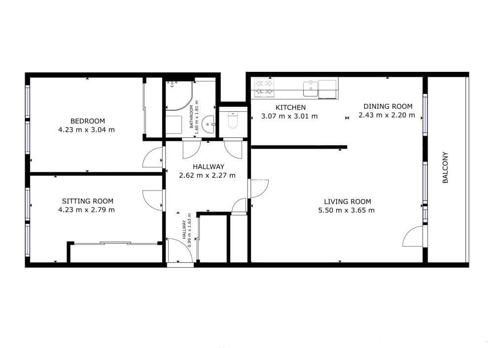 2 bedroom with open-plan kitchen flat to rent, 77 m², Dědinova, Prague, Prague 2 bedroom with open-plan kitchen flat to rent, 77 m², Dědinova, Prague, Prague